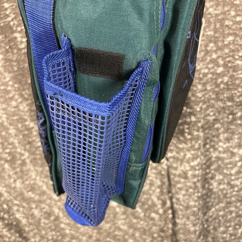 Vintage 90s Pro Kennex World Tour Gear Bag Teal Blue Crossbody Duffel Techwear
